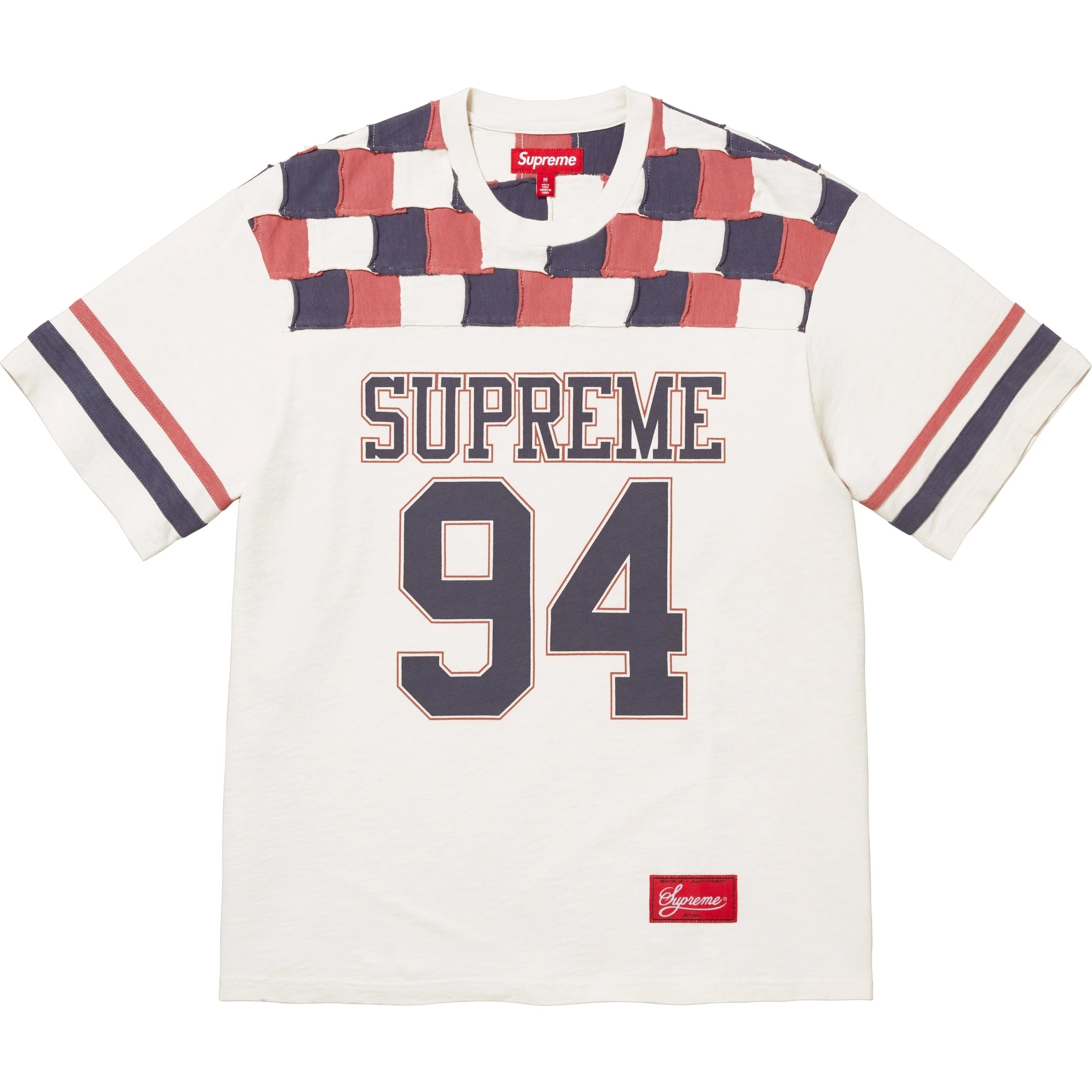 Patchwork Yoke Football Top view 5